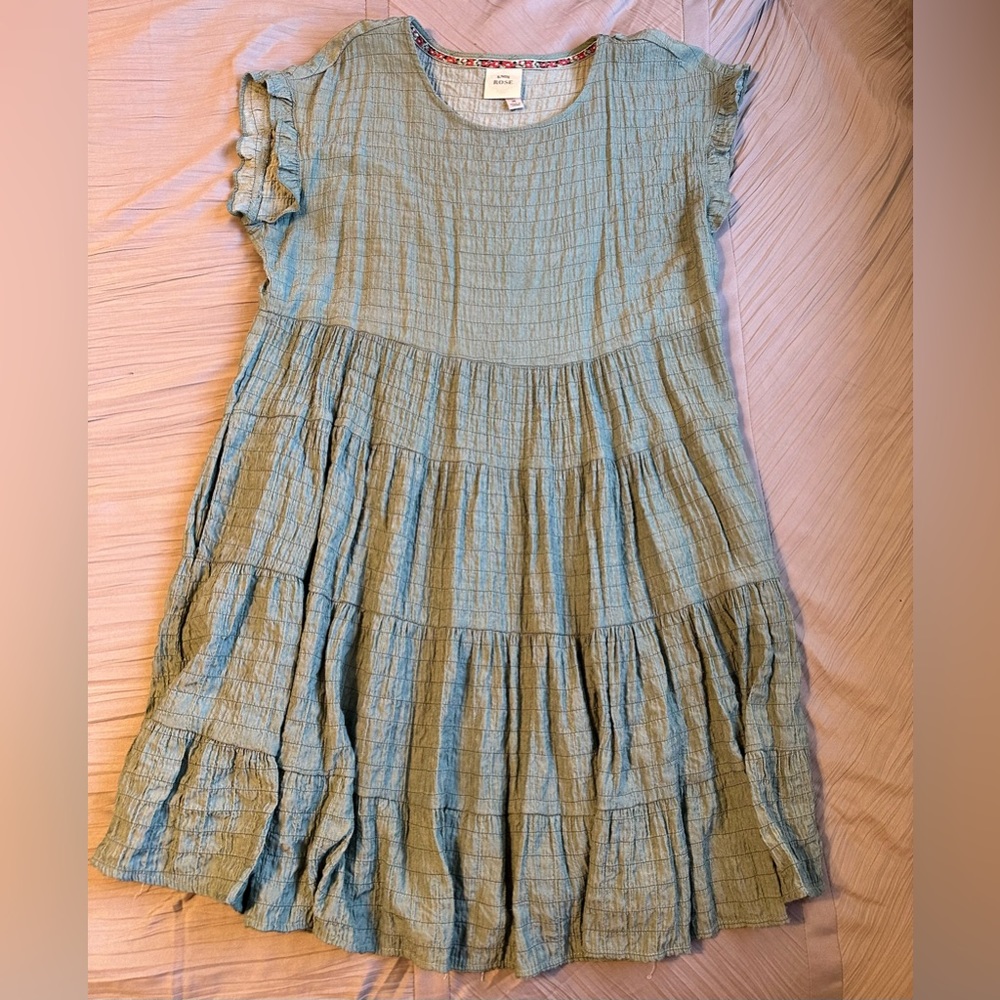 Sage Green Spring Flowy Dress